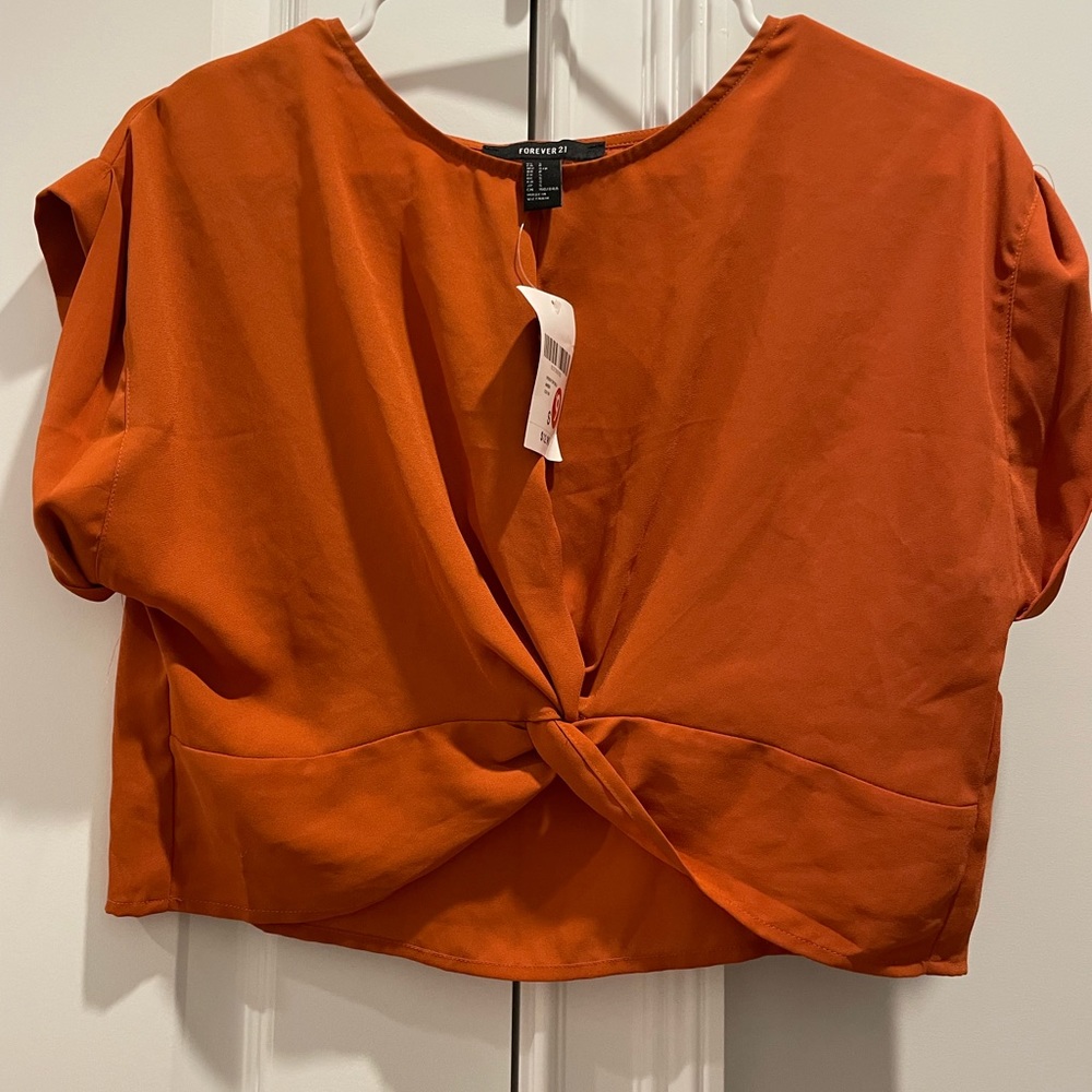 Size small silk crop top